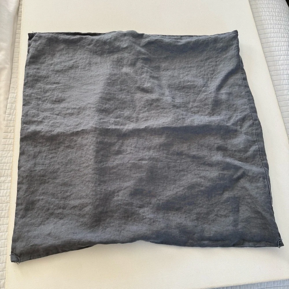 West Elm Square Linen Pillow Sham 26x26 Dark Gray